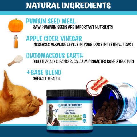 Texas Pet Company Worm Defender Dog Dewormer Soft Chews Ingredients Wormer