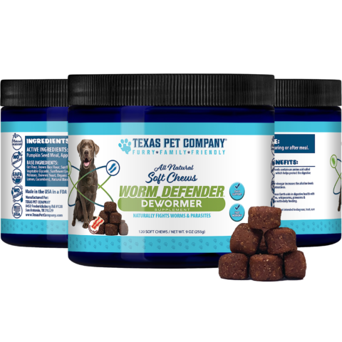 Texas Pet Company Worm Defender Dog Treat Supplement 3 View Pyramid Wormer Dewormer