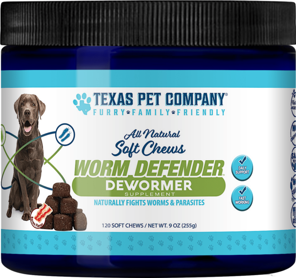 Texas Pet Company Worm Defender Dog Treat Supplement DeWormer