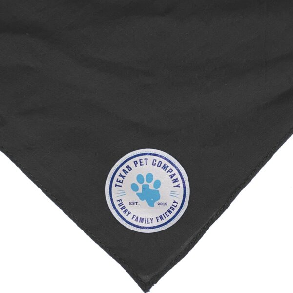 Texas Pet Company Official Brand Seal Logo Dog Bandana BLK