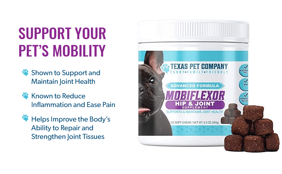 Texas Pet Company Mobiflexor Hip & Joint Soft Chews Dog Glucosamine