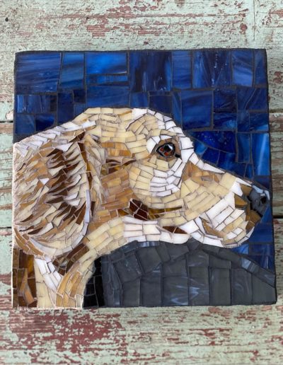 Dog Mosaic 8x8 Custom Hand Made