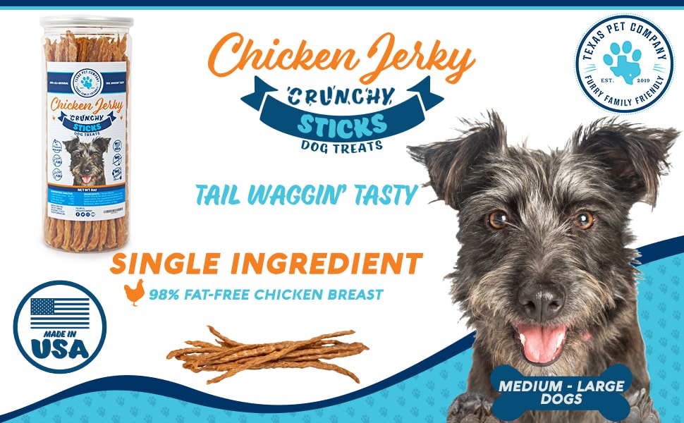 Chicken Jerky Sticks Dog Treats Standard Image Header