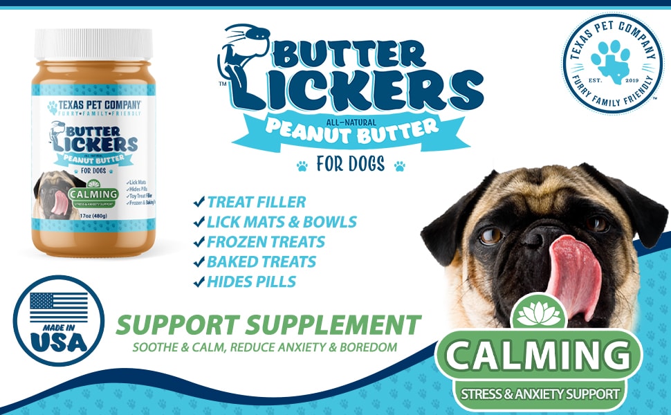 Butter Lickers Calming Peanut Butter For Dogs Header