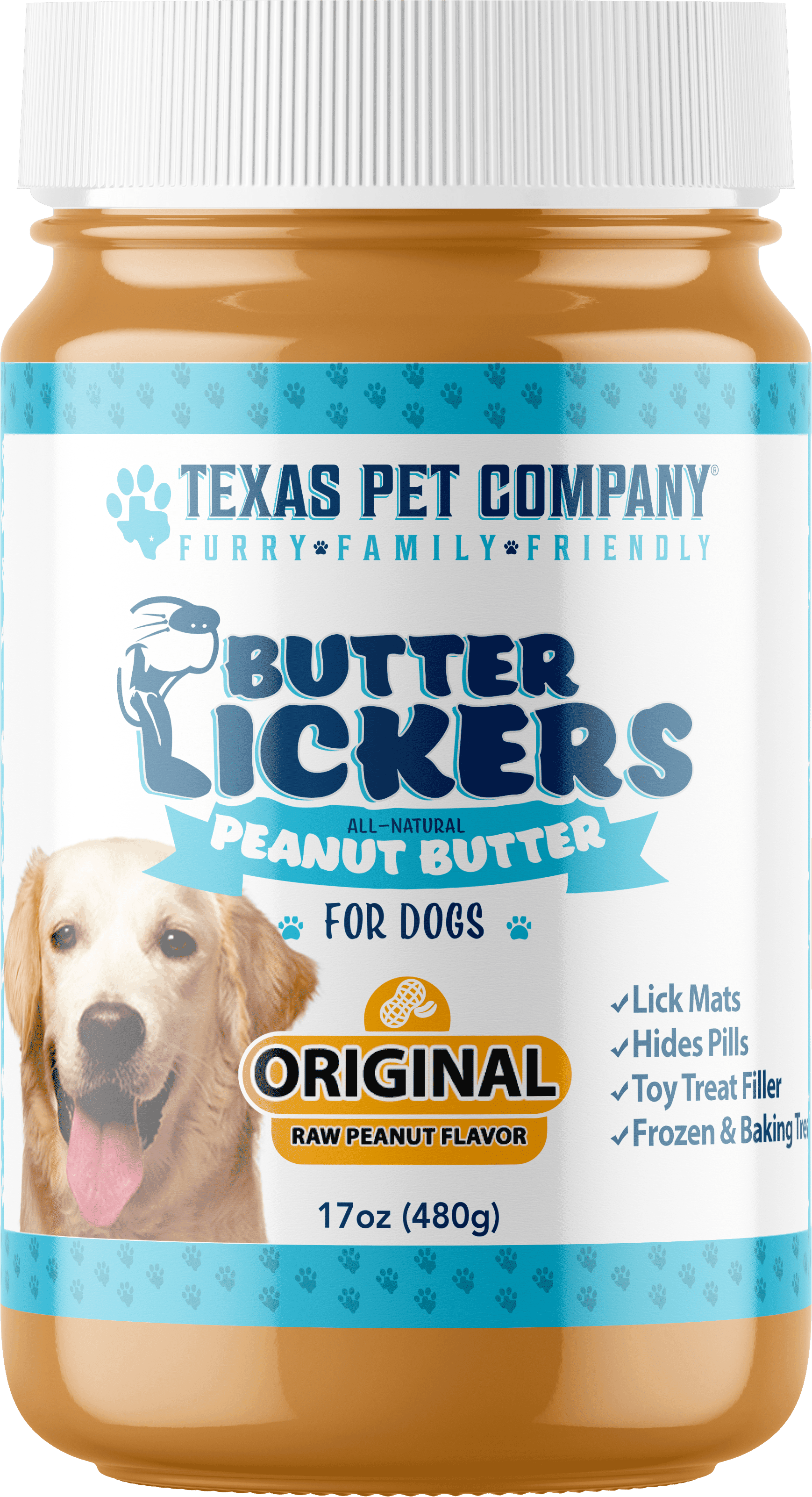 https://texaspetcompany.com/wp-content/uploads/2021/08/Butter-Lickers-Original-Dog-Peanut-Butter-Front-Texas-Pet-Company2.png