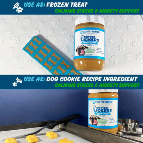Dog Peanut Butter Butter-Lickers-Calming-Peanut-Butter-For-Dogs-Use-Freeze-&-Bake