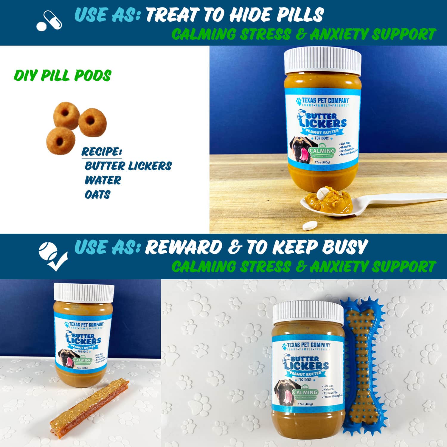 Calming Peanut Butter For Dogs - Dog Safe Peanut Butter