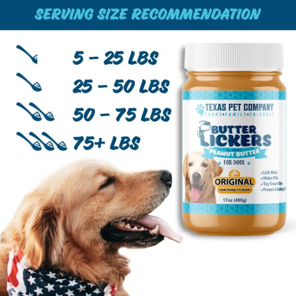 Dog Peanut Butter-Lickers-Original-Dog-Peanut-Butter-For-Dogs-Serving-Size