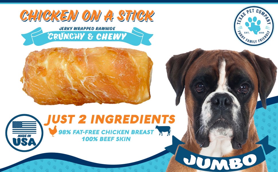 Chicken Wrapped Rawhide large dogs