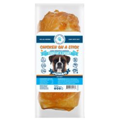 Chicken On A Stick Jerky Wrapped Rawhide Dog Treats – Jumbo