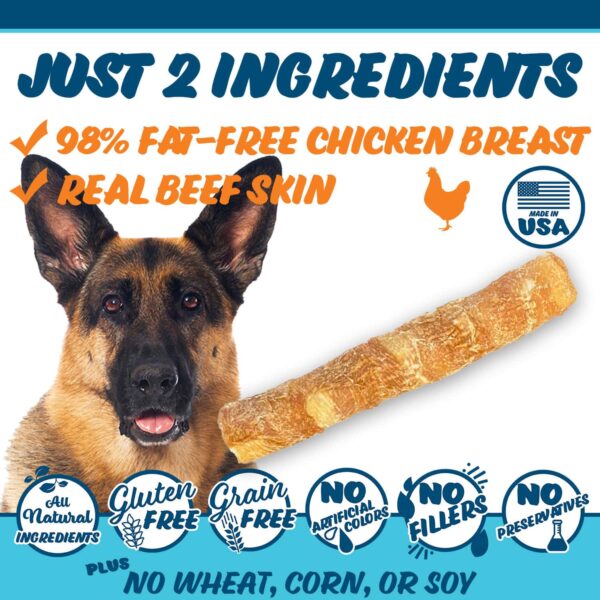 mega size dog treats rawhide wrapped in chicken