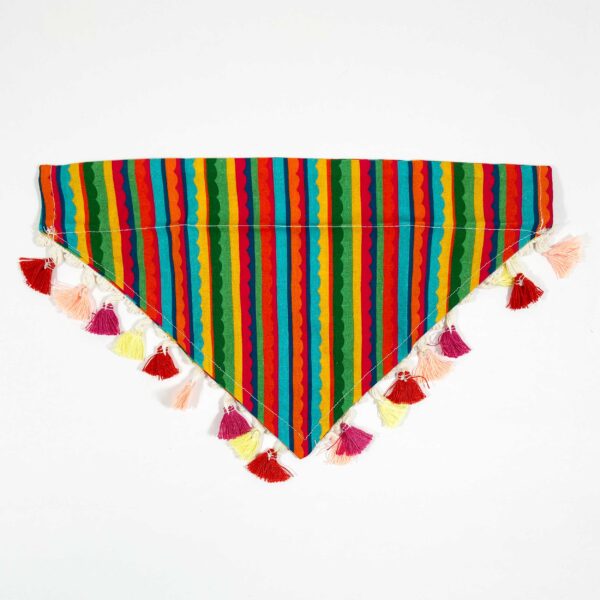 Dog Bandana Fiesta Stripes Tassel