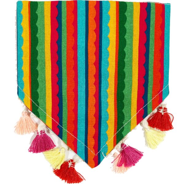 Dog Bandana Fiesta Stripes Tassel fold