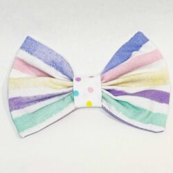 Dog Bowtie Easter Pastel Stripes