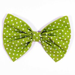 Dog Bowtie Polka Dot Light Green