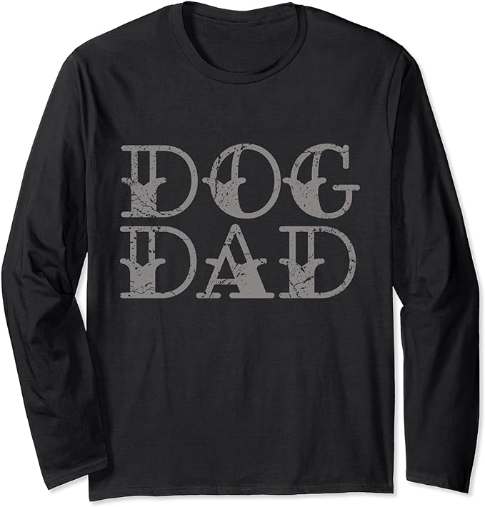 Dog Dad Long Sleeve T-Shirt Tattoo Art<br />