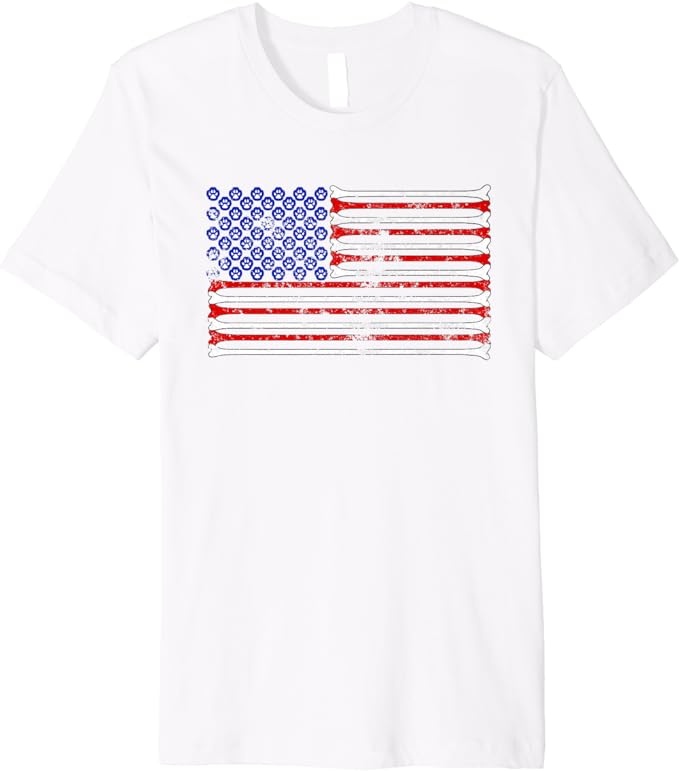 Dog USA Flag T-Shirt