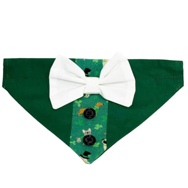 St Patricks Holiday Dog Bandana Suit Medium