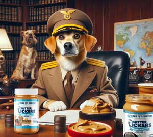 Peanut Butter Dog Captain Woofington
