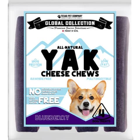 Yak-Cheese-Chews-Flavored-Blueberry a package of dog treats