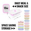 Dog Meal Prep Collapsible Silicone Food-Safe Storage Containers - Small Dog - 12oz - Image 3