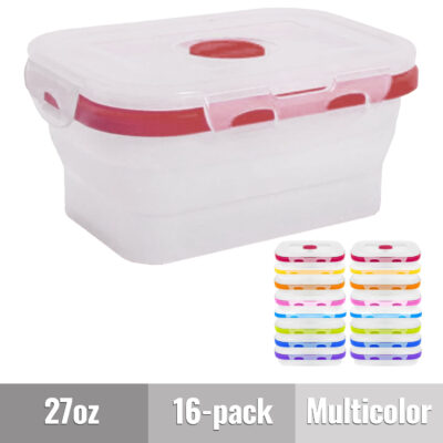 Dog Meal Prep Collapsible Silicone Food-Safe Storage Containers - Medium Dog - 27oz - Image 8