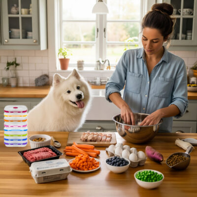 Dog Meal Prep Collapsible Silicone Food-Safe Storage Containers - Medium Dog - 27oz - Image 3