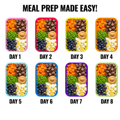 Dog Meal Prep Collapsible Silicone Food-Safe Storage Containers - Medium Dog - 27oz - Image 6