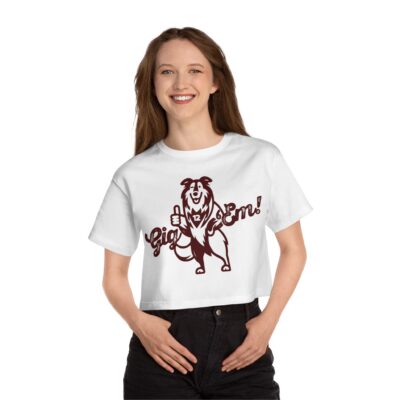Reveille Gig 'Em! Wink Crop Top Shirt - Image 3
