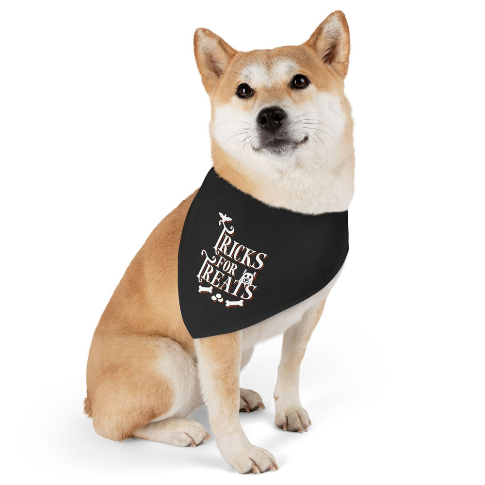 Halloween Tricks For Treats Pet Bandana 1 Tricks For Treats Halloween Dog Bandana Shiba
