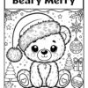 Christmas Animals: Coloring Book For Kids Bear