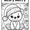 Christmas Animals: Coloring Book For Kids Bear