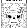 Christmas Animals: Coloring Book For Kids Reindeer