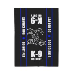 K-9 Service Dog Velveteen Plush Blanket (3-sizes)
