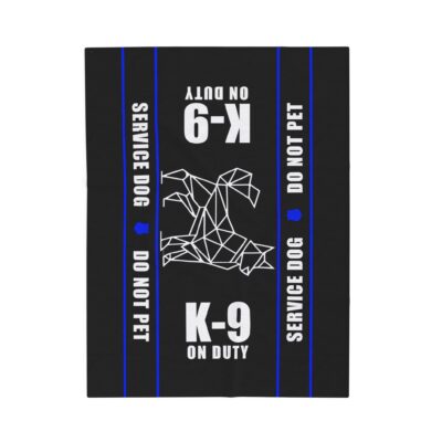 K-9 Service Dog Velveteen Plush Blanket (3-sizes)