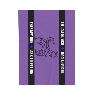 Therapy Service Dog Velveteen Plush Blanket (3-sizes)
