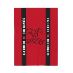 Service Dog Velveteen Plush Blanket (3-sizes)