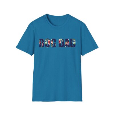 Dog Dad Tropical Floral Text Graphic T-Shirt