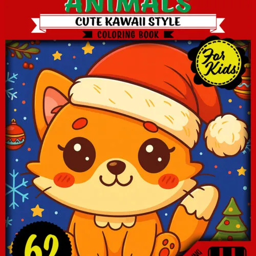 Christmas Animals: Coloring Book For Kids