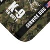 K-9 Military Service Dog Travel Mat - K-9 On Duty Portable Comfort Pet Bed Mat - WOODLAND Awareness & Safety Warning - Image 5