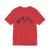 Dog Mom Upside-down Backwards Embroidery Heart T-Shirt
