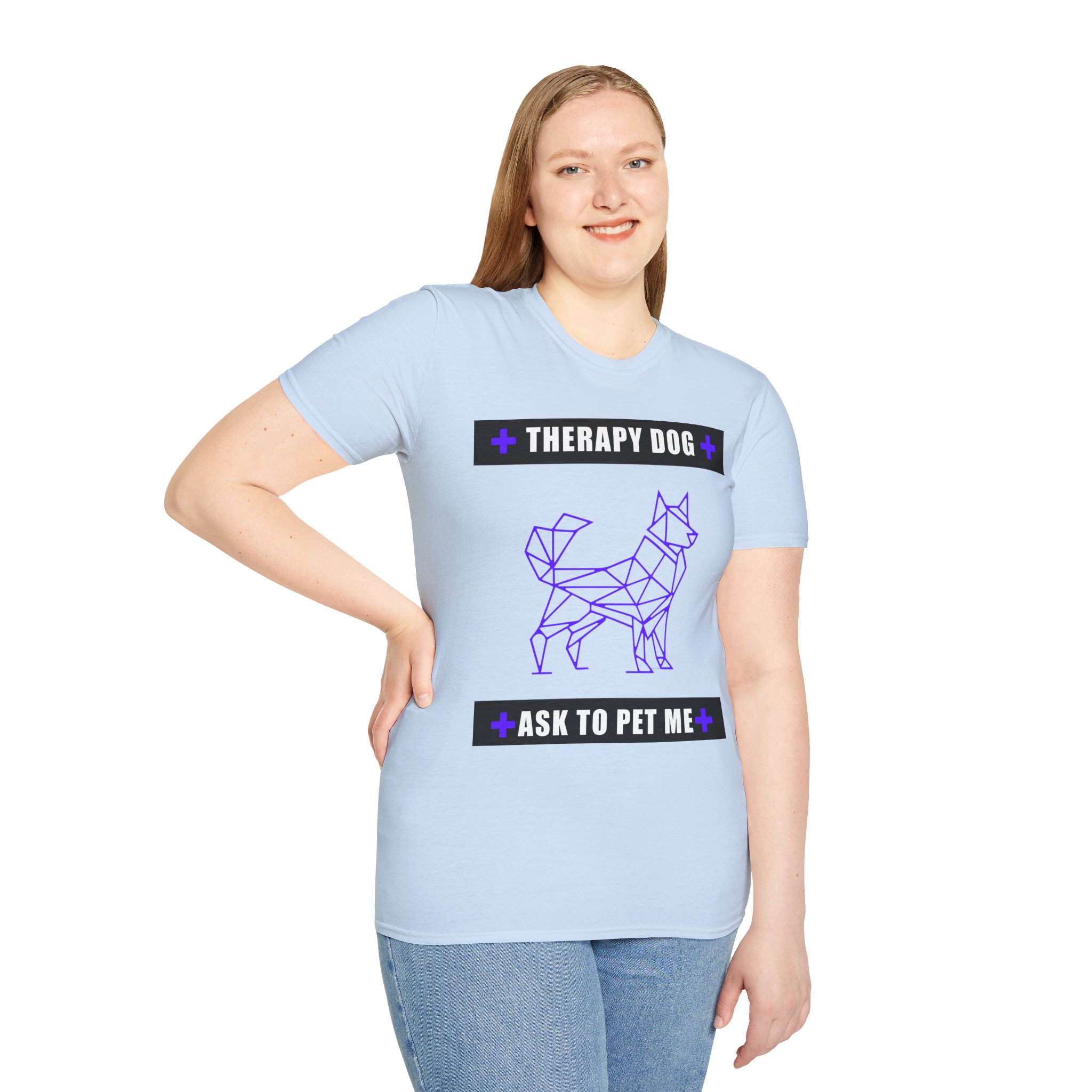 Therapy Service Dog "Ask to Pet Me" T-Shirt 39 Therapy Service Dog "Ask to Pet Me" T-Shirt - Image 39