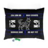 K-9 Working Service Dog Pet Bed with "Service Dog * Do Not Pet" Thin Blue Line Design