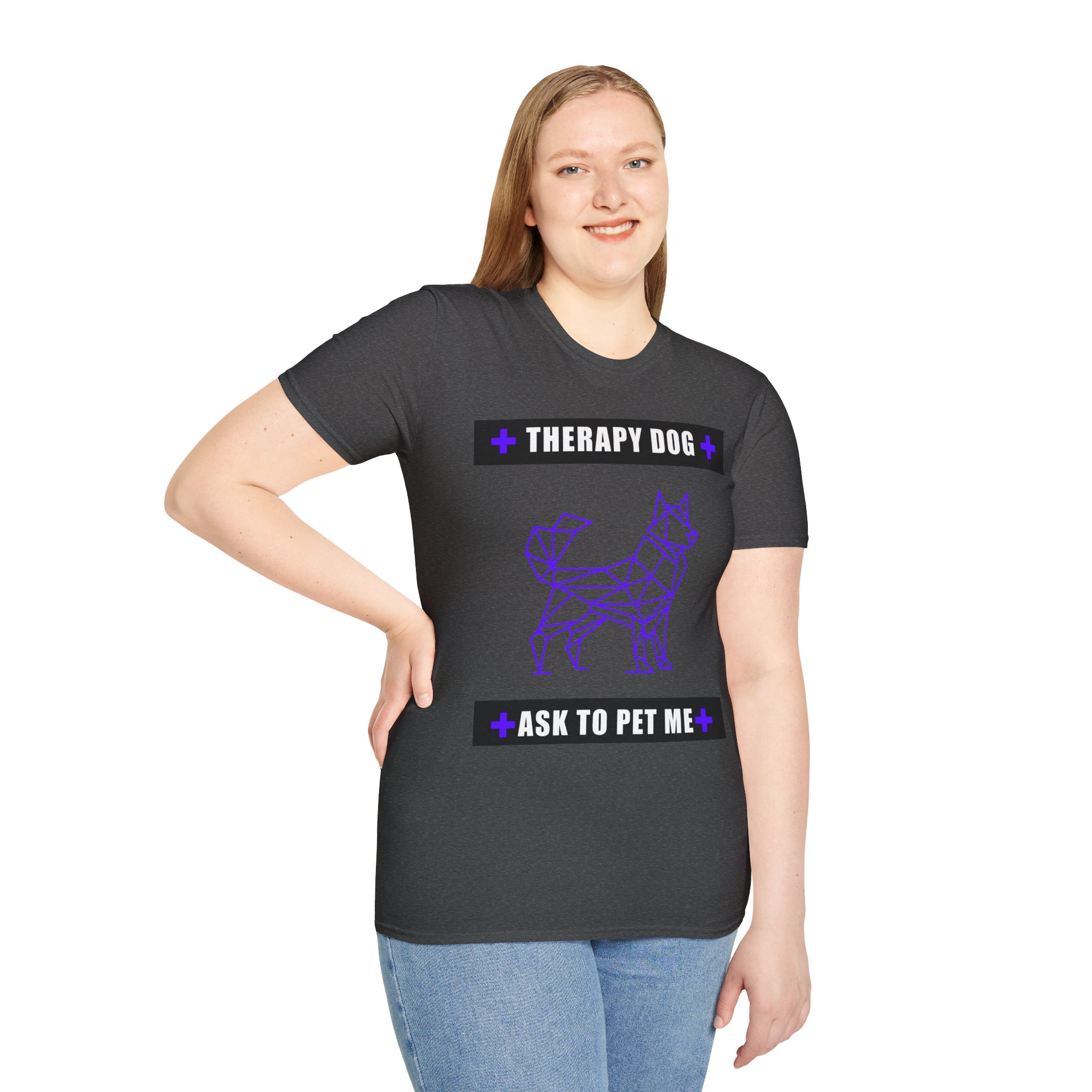 Therapy Service Dog "Ask to Pet Me" T-Shirt 35 Therapy Service Dog "Ask to Pet Me" T-Shirt - Image 35