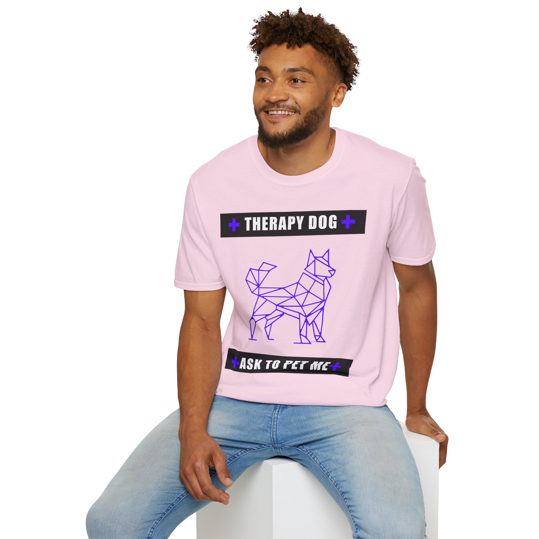 Therapy Service Dog "Ask to Pet Me" T-Shirt 48 Therapy Service Dog "Ask to Pet Me" T-Shirt - Image 48