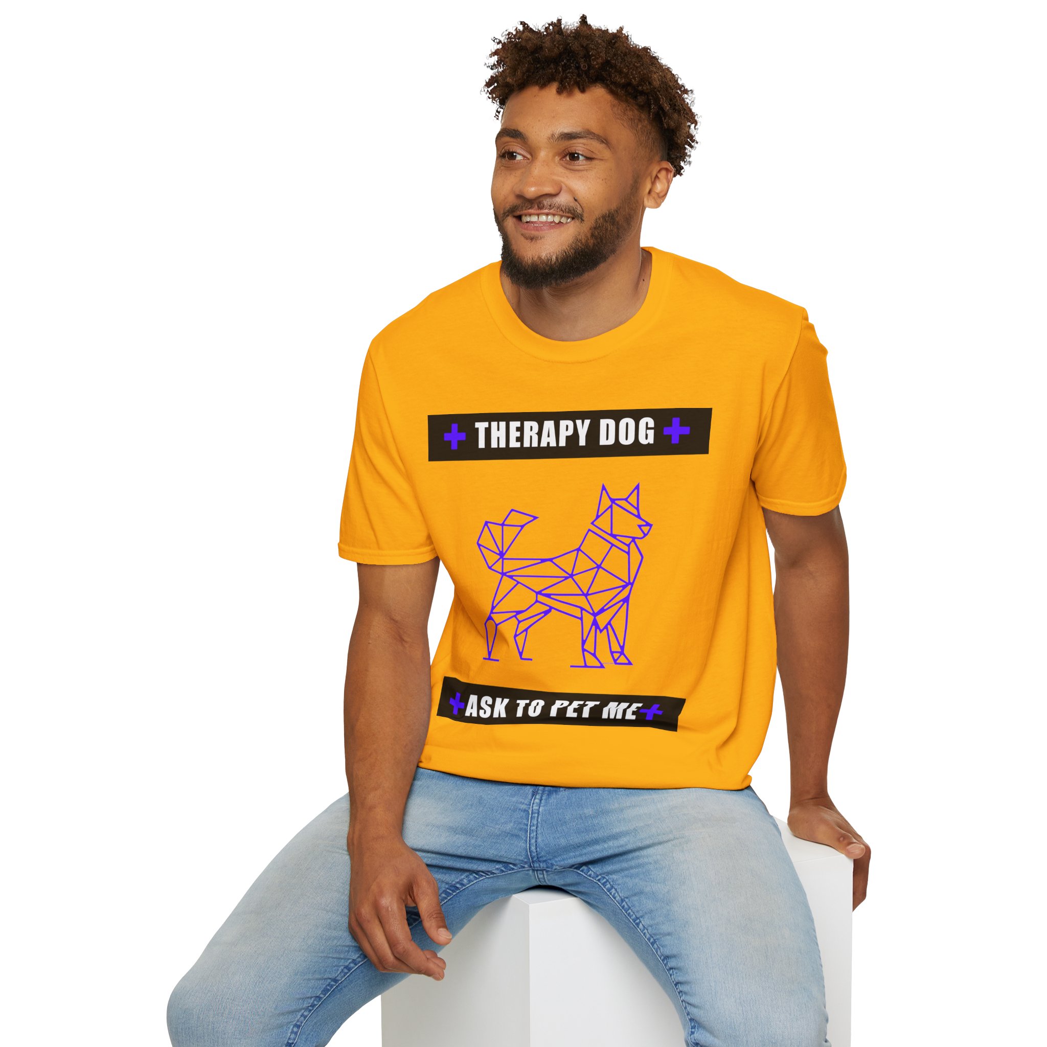 Therapy Service Dog "Ask to Pet Me" T-Shirt 20 Therapy Service Dog "Ask to Pet Me" T-Shirt - Image 20