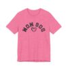 Dog Mom Upside-down Backwards Embroidery Heart T-Shirt - Image 41