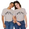 Dog Mom Upside-down Backwards Embroidery Heart T-Shirt - Image 24