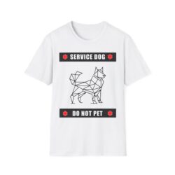 Service Dog Do Not Pet T-Shirt Red (Front & Back) Medical Alert Safety & Awareness