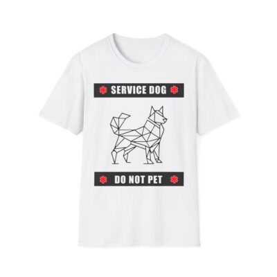 Service Dog Do Not Pet T-Shirt Red (Front & Back) Medical Alert Safety & Awareness